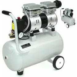 Flüster Kompressor ölfrei 40294 - 24L Druckluft Kompressor 750W - Ölfreier 24L Flüster Kompressor mit 750W Leistung, ideal für leise Anwendungen in Werkstatt und Handwerk. Mit nur 64 dB(A) sorgt er für eine angenehme Arbeitsumgebung.