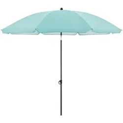 Doppler Sonnenschirm 160x160 cm - Höhenverstellbarer Sonnenschirm in Anthrazit und Hellblau, wetterbeständig und ideal für optimalen Sonnen- und Sichtschutz im Garten oder auf der Terrasse.