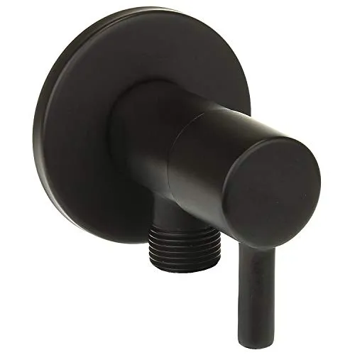 Sanixa Eckventil Anschluss Ventil Regulierventil Bad Küche Armatur, (für Waschtisch und Spülbecken), Eckventil schwarz matt rund Anschluss Ventil Absperrventil