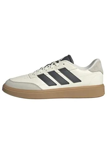 adidas Herren Courtblock Shoes - Off White/Grey six/Wonder Alumina, 40 EU - Herren-Sneaker mit Gummi Cupsohle und regulärer Passform, ideal für den Sport und Alltag, bietet zusätzlichen Zehenschutz.