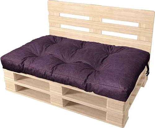 Pillows24 - Palettenkissen wasser- und UV-beständig - Sitzkissen | Polster für Europaletten 120x80 - Palettenmöbel - Outdoor/Indoor, Pflaume