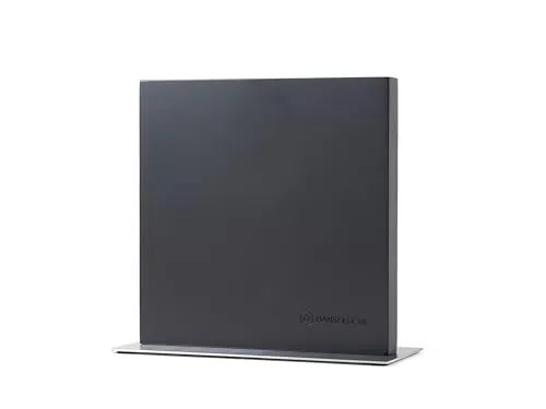 Hanseküche Messerblock magnetisch Schwarz - Hochwertiger Messerblock aus Akazienholz mit starkem Magnet und festem Stand, ideal für eine stilvolle Küchenausstattung.