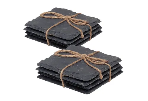 8er Schiefer Untersetzer Set Tischdeko Raclette Pfännchen Schick