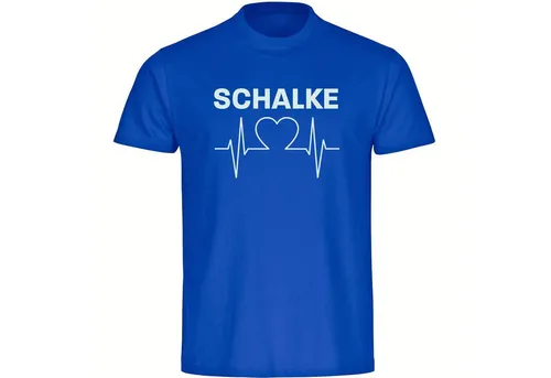 multifanshop T-Shirt Kinder Schalke - Herzschlag - Boy Girl
