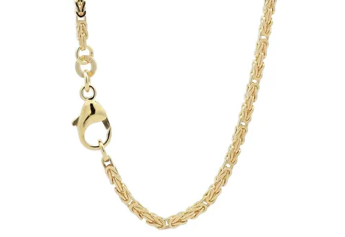 HOPLO Königskette Goldkette Königskette Armkette Breite 1,8 mm 19 cm 333-8 Karat Gold, Made in Germany