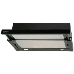 CATA Hood TF 2003 600 GBK Teleskop, Breite 60 cm, 390 m3/h, Mechanische Steuerung, LED, Schwarzes Glas - Schwarz