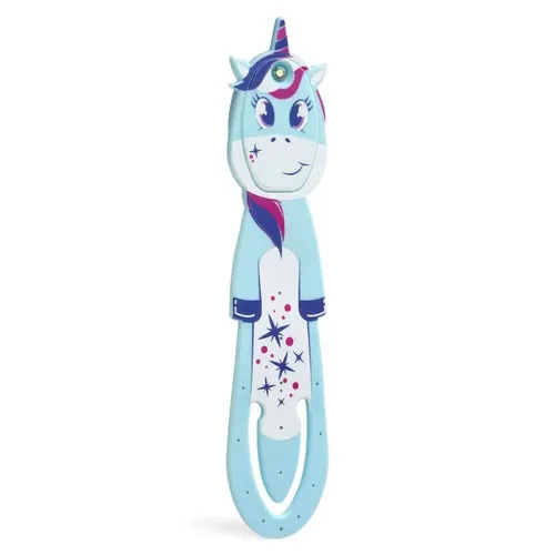 Flexilight Pals Leselicht (Einhorn) - blau - 2 in 1 Leselampe & Lesezeichen -...