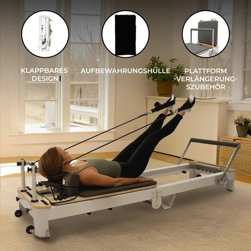 Aluminium Pilates Reformer Maschine klappbar – Multifunktional für Heimfitness