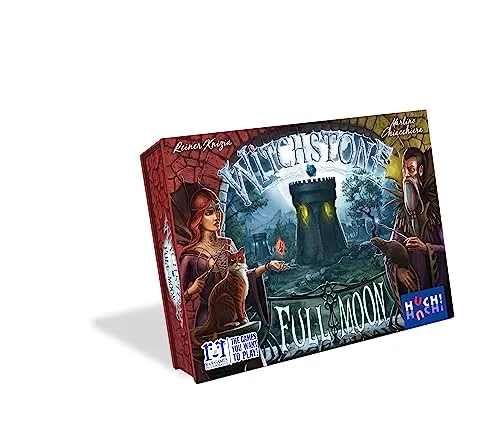 HUCH!, Witchstone Full Moon, Erweiterung zum Strategiespiel für noch mehr magische Spannung, witchstone erweiterung, strategiespiel erweiterung, Für 2-4 Spieler ab 12 Jahren