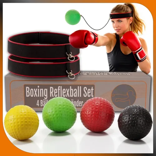 Boxer Reflexball Set Boxball am Kopf Boxen Sport Kickboxen Training Zubehör Ball