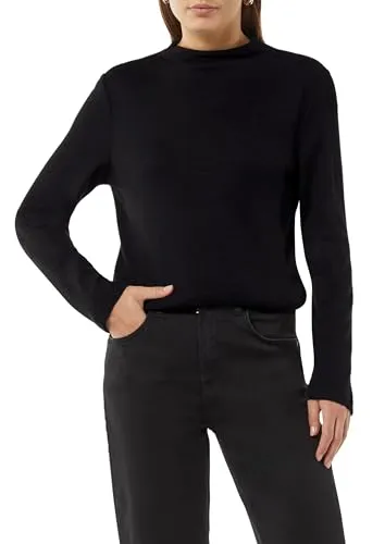 T-Shirt Langarm mit Stehkragen - Herrenmode mit langen Ärmeln und Regular Fit, verziert mit hochwertiger Stickerei für einen trendigen Look.