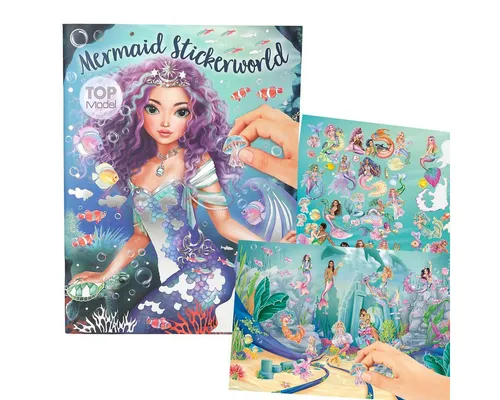 Depesche Stickerbuch DEPESCHE TOPModel Metallic Stickerworld MERMAID - Meerjungfrauen Stick