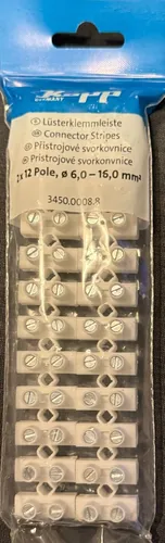 Kopp Lüsterklemme Lüsterklemmleiste weiß 12 Polig 6-16mm² 2 Stück NEU & OVP✅