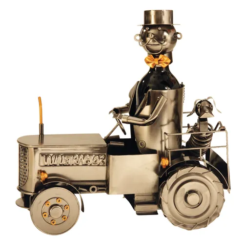 Traktor Buldog Weinflaschenhalter  höhe 22,5 cm