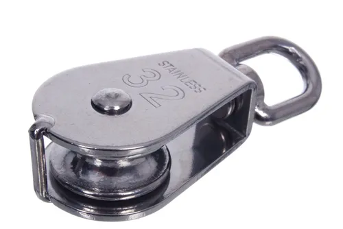 Edelstahl-Seilrolle 25 mm, 6 mm Seil mit abnehmbarer Rolle A2-AISI 304 - (Stk)