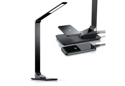 Brandson Schreibtischlampe Metall-Design mit kabellosem Laden