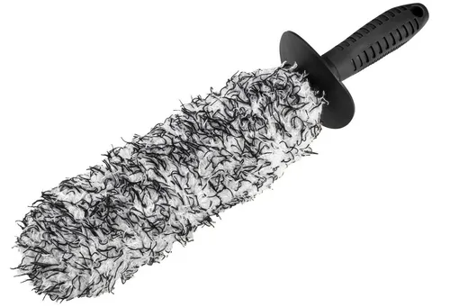 Walser Premium Mikrofaser Felgenbürste 42 cm - Ergonomische Felgenbürste mit Spritzschutz für eine mühelose und kratzfreie Reinigung von Alufelgen. Biegsam und flexibel, erreicht schwer zugängliche Stellen für optimale Ergebnisse.