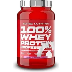 Scitec Nutrition 100% Whey Protein Professional - Erdbeere Weiße Schokolade - Sportnahrung mit 100% Molkenprotein, glutenfrei und ideal für Muskelaufbau. Enthält zusätzliche Aminosäuren und Verdauungsenzyme für optimale Ergebnisse.