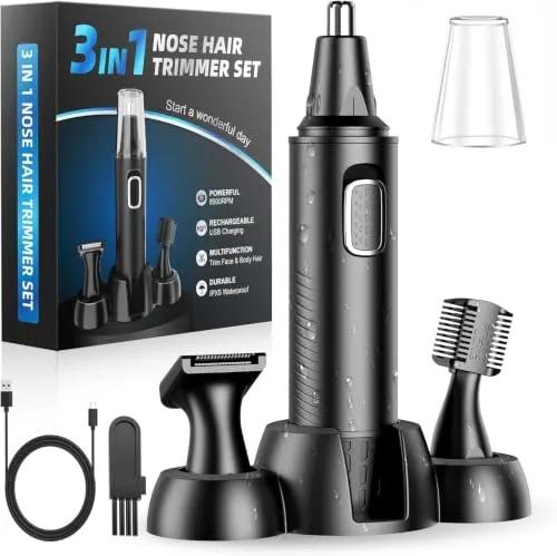 Nasenhaartrimmer Unisex 3-in-1 mit USB Typ-C