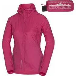 Wasserdichte Packbare Damen Outdoorjacke NORTHFINDER Northkit Rosa L - Sportjacken für Damen, leicht und verpackbar, ideal für Outdoor-Aktivitäten mit 10.000 mm Wassersäule und hervorragender Belüftung.