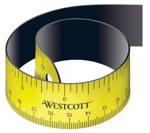WESTCOTT Flachlineal Länge: 300 mm flexibel magnetisch