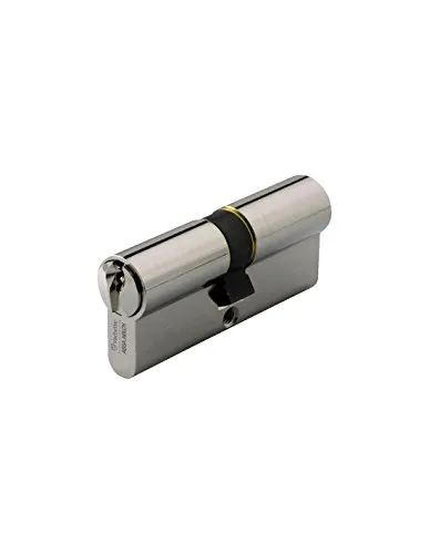 Vachette First Mechanischer Schließzylinder für Tür – Doppeleingang 30 x 30 mm – Mechanismus mit 5 Stiften – 3 Schlüssel – einfache Installation – vernickelte Oberfläche