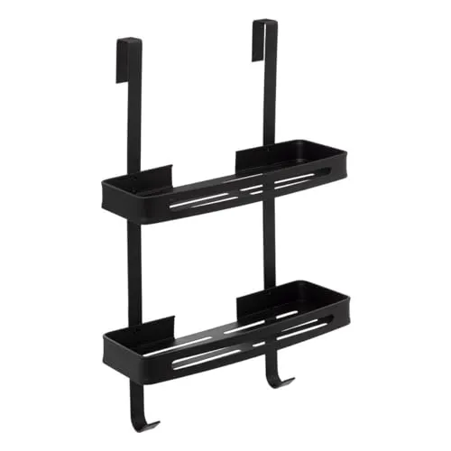 5five DCH Diener 2NIV Blackalu - Duschkörbe & Duschablagen, elegantes Design in Schwarz, bietet zusätzlichen Stauraum für Ihre Duschutensilien