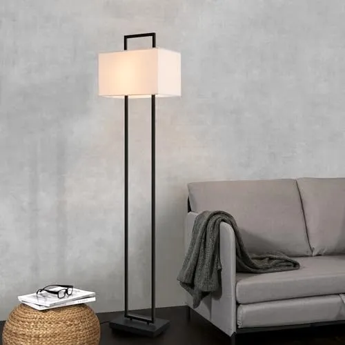 lux.pro Stehlampe Sigdal - Stilvolle E27 Wohnzimmerlampe - Standleuchten & Deckenfluter, einzigartiges Design für jeden Raum und einfache Bedienung durch Fußschalter für mehr Komfort.