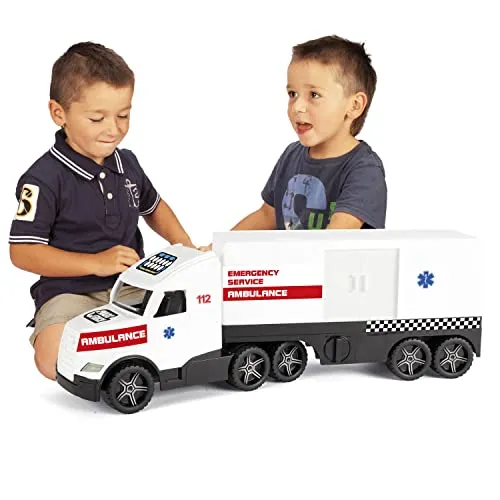 Wader Magic Truck Ambulanz-Einsatzfahrzeug mit Seitentür, ab 3 Jahren, ca. 79 cm