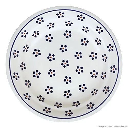 Original Bunzlauer tiefer Teller (Essteller) / Pastateller, Form 2, Ø21.8 cm, H=4.0cm Dekor 1