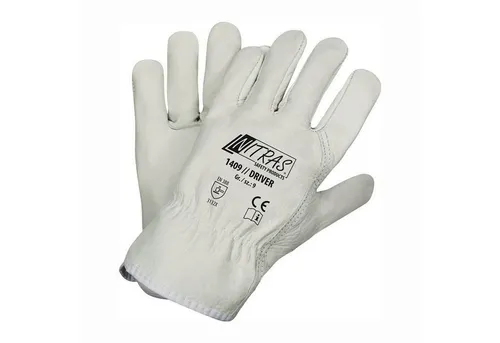 Handschuhe Driver Gr.11 grau - EN 388, EN 407, PSA II, strapazierfähiges Rindvollleder für optimalen Schutz im Garten- und Landschaftsbau