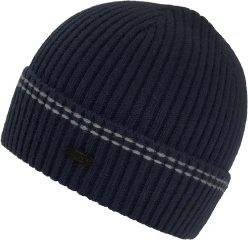 chillouts Beanie Kiran Hat mit Umschlag und Rippstrickoptik in blau von Chillouts