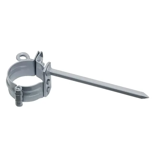 INEFA Rohrschelle mit Schlagstift 110mm DN85 / 85mm Grau Stahl kunststoffbeschichtet, Dachrinnenzubehör, einfache Montage, Made in Germany