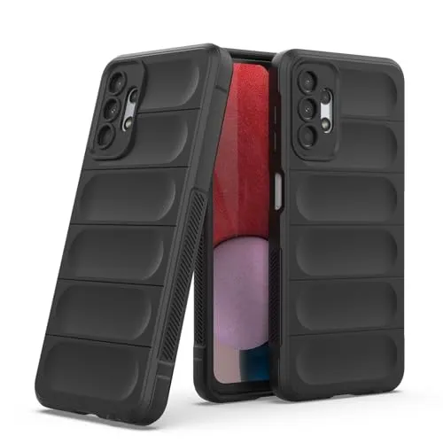 Handyhülle kompatibel mit Samsung Galaxy A13 | TPU Silikon Bumper Case | Outdoor Schutzhülle mit Stoßschutz | Schwarz