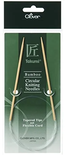 Clover 3959 Rundstricknadel Bambus Takumi 100 cm, 4 mm von Clover