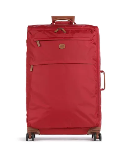 Brics X-Travel 4-Rollen-Trolley L 77 cm rot - Koffer aus leichtem, hochwertigem Material mit zwei Hauptfächern für optimale Organisation und flexibles Reisen. Maße: 48 x 77 x 30 cm.