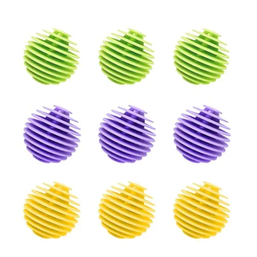 Stück Waschball für Waschmaschine, Wiederverwendbare Dryer Balls, Waschbälle, Waschkugel, Trocknerbälle für Wäschetrockner Wäschebälle Gummi -Waschkugeln Reduzieren Falten und Klammer 9