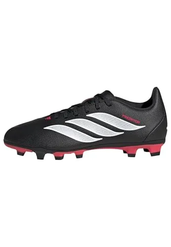 adidas Unisex Kinder Predator Club Fußballschuhe - Robuste Fußballschuhe für Kinder mit festem Boden, ideal für den Spielplatz oder das Training. Stylisches Design in Schwarz und Rot für besten Tragekomfort.