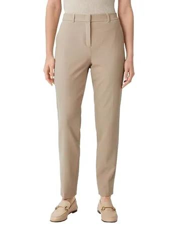 comma Chinos Hose Regular: Piqué-Struktur in Beige Gr. 44