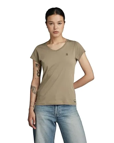 G-STAR V-Shirt Eyben grün XXL (44) - Herren-Shirts, atmungsaktives und pflegeleichtes V-Shirt aus 100% Baumwolle im Slim Fit, perfekt für lässige Anlässe.
