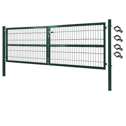 V2Aox Gartentor Doppelflügelig 300x80 cm