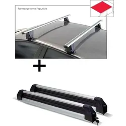 Skiträger Silver Ice + Dachträger für Hyundai Accent V (HC) Sedan