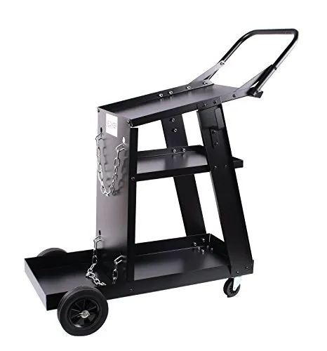 WELDINGER Schweißwagen ECO – robuster Stahlblech-Schweißmobil - Der WELDINGER Schweißwagen ECO aus 1,5 mm Stahlblech bietet stabile 3 Ebenen für Schweißinverter und Zubehör. Mit breitem Handgriff und seitlichen Brennerhaltern für höchsten Komfort und Sicherheit beim Transport.