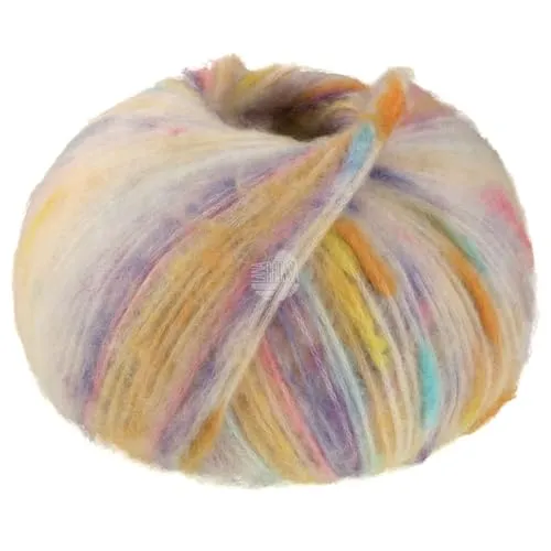LANA GROSSA Cassata | Flauschiges Effektgarn mit bunten Farbspots| Handstrickgarn aus 54% Schurwolle (Merino extrafine), 30% Polyamid & 16% Baumwolle | 50g Wolle, Stricken & Häkeln | 175m FB 8