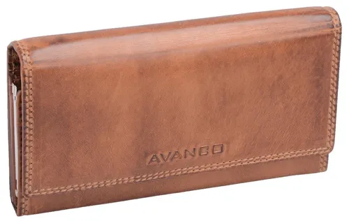 GlücksNugget Geldbörse Leder Damenbörse, braun - Geldbörsen mit 4 Kreditkartenfächern, 3 Steckscheinfächern und einem praktischen Kleingeldfach - stilvoll und funktional für jede Gelegenheit.