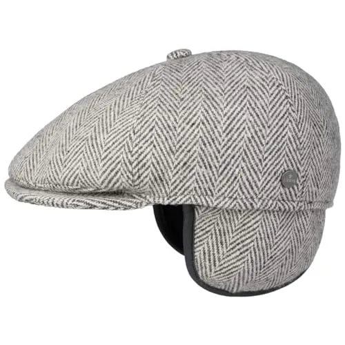 LIERYS Herringbone Flatcap mit Ohrenklappen