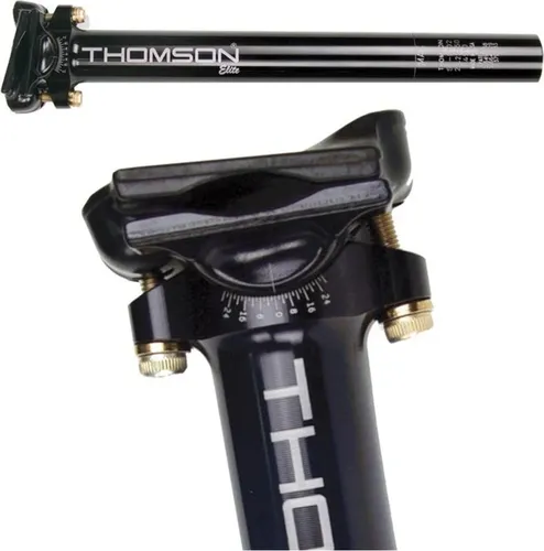 Thomson Elite Patentsattelstütze Ø 27,2mm, 410mm, 289g - Sattelstützen mit präziser Einstellung und hoher Stabilität, ideal für anspruchsvolle Radfahrer, die Gewicht sparen wollen.