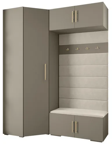 ABIKS MÖBEL Kompaktgarderobe INOVA 3 SATZ 21 – Stilvolles Möbelset mit Kleiderstange - Die moderne Kompaktgarderobe bietet vielseitige Aufbewahrungslösungen für jeden Raum. Mit stabiler Bauweise und elegantem Design sorgt sie für Ordnung und Stil in Ihrem Zuhause.