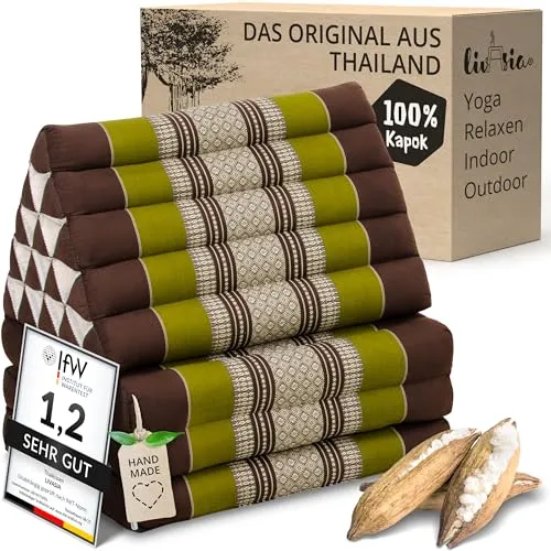 livasia Sitzsack Thaikissen XXL hoch – handgefertigt und vegan - Erlebe XXL-Entspannung mit unserem handgefertigten Thaikissen. Ideal für gemütliche Stunden, ob beim Lesen oder Meditieren. Mit seiner hohen Rückenlehne bietet es optimalen Komfort und lässt sich platzsparend verstauen.