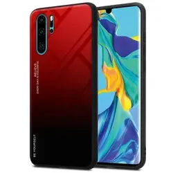 Cadorabo Hülle für Huawei P30 PRO Schutz Hülle in Schwarz Handyhülle TPU Etui Cover Case Tempered Glas